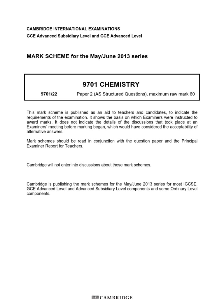 9701 s13 Ms 22 | PDF