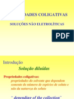 Propriedades coligativas de soluções aquosas