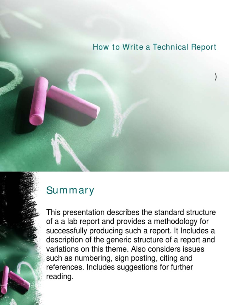 Technical Report Writing | PDF | Citation | Thesis