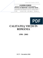 Calitatea Vietii in Romania