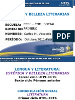 UTPL-ESTÉTICA Y BELLEZA LITERARIAS-I-BIMESTRE-(OCTUBRE 2011-FEBRERO 2012)