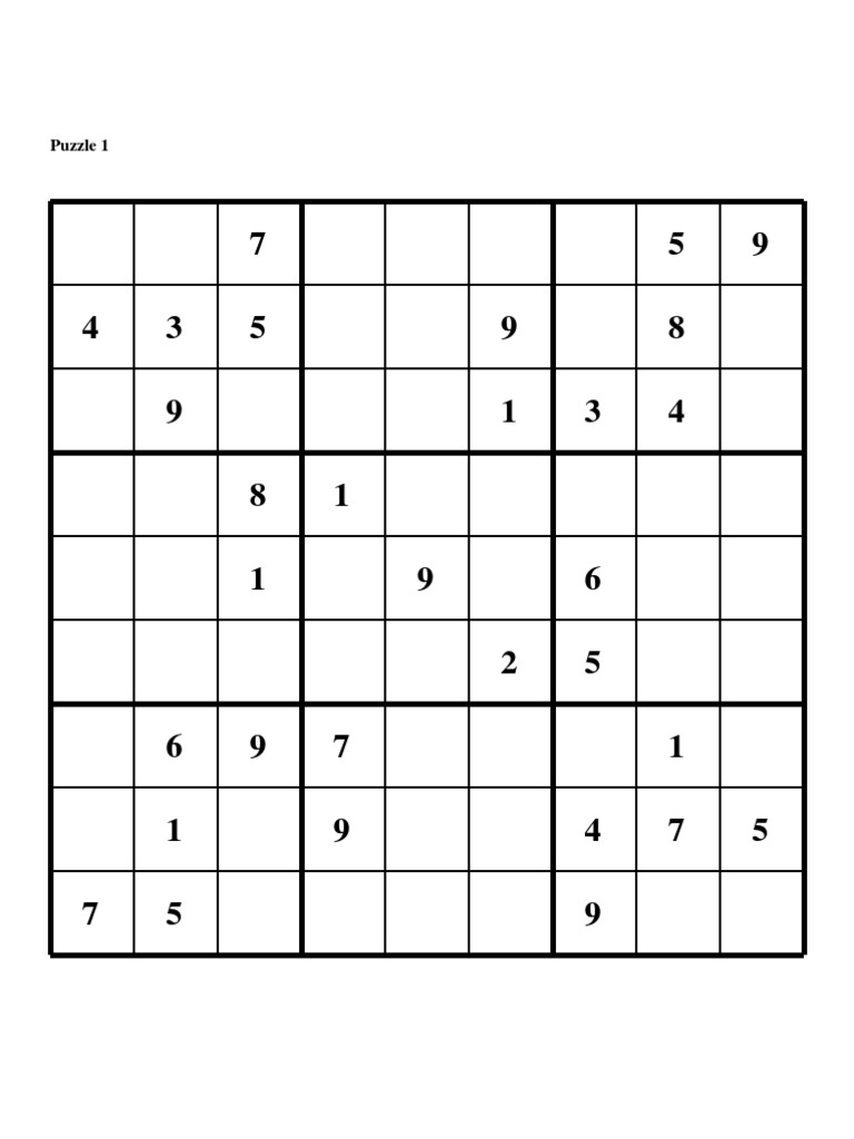 Very Difficult Sudoku 50 Printable Puzzles With Answers Puzzles