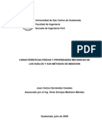 Características Físicas y Propiedades Mecánicas de los suelos y sus Métodos de Medición