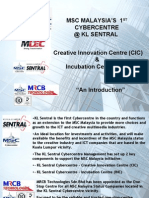 Download MSC Malaysia Creative Innovation  Incubation Center Facility  Services by Creative Malaysia SN16195433 doc pdf