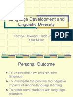Language Development and Linguistic Diversity Power Point