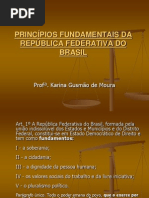 PRINCÍPIOS FUNDAMENTAIS DA REPÚBLICA FEDERATIVA DO BRASIL