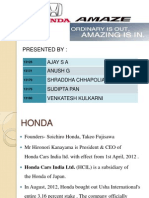 A Case Study On Honda Amaze