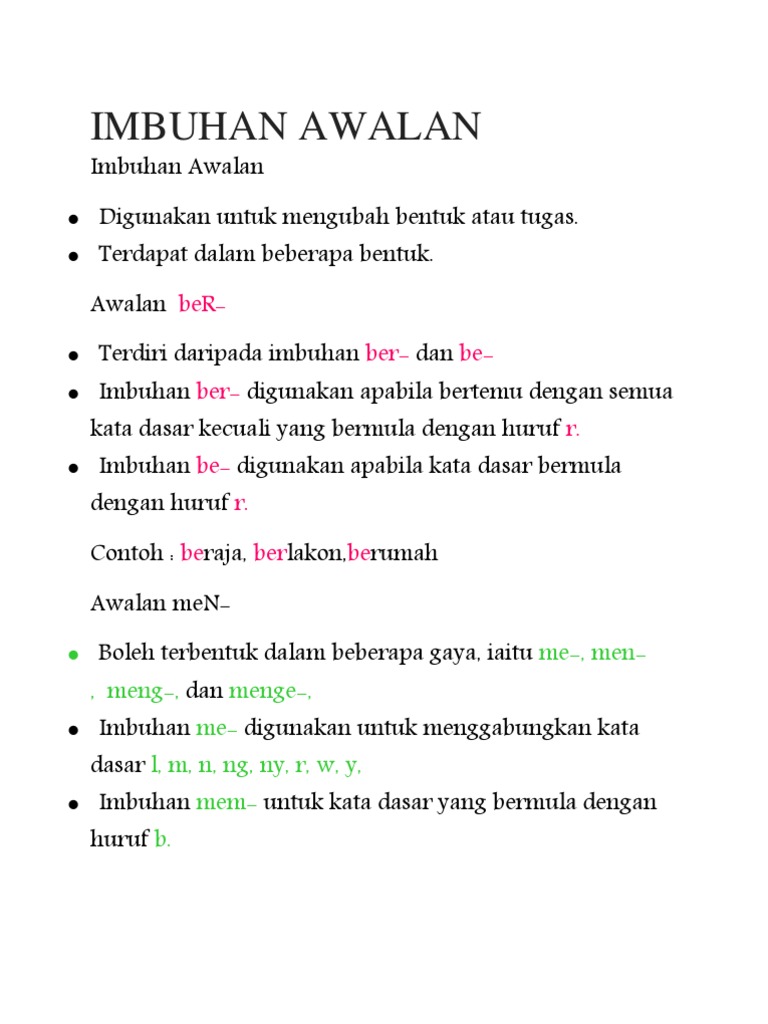 Imbuhan Awalan Pdf
