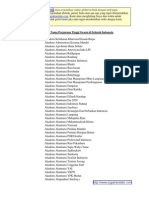 Daftar Nama Perguruan Tinggi Swasta Di Seluruh Indonesia