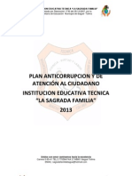 Plan Anticorrupcion Sagrada Familia