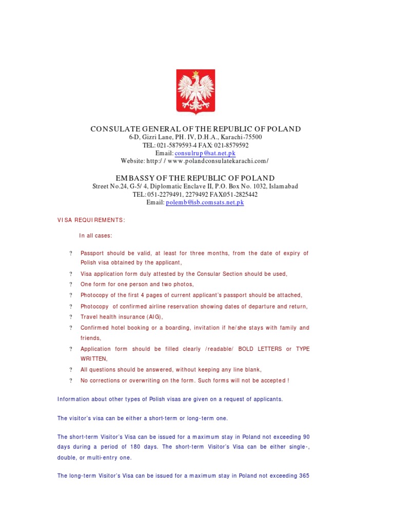 cover letter for visa application poland
