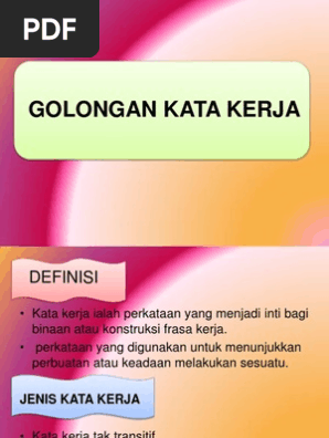 Golongan Kata Kerja Pdf