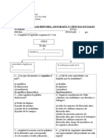 Prueba de Unidad 4to Basico