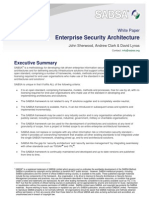 Enterprise Security Architecture - SABSA White Paper 2009