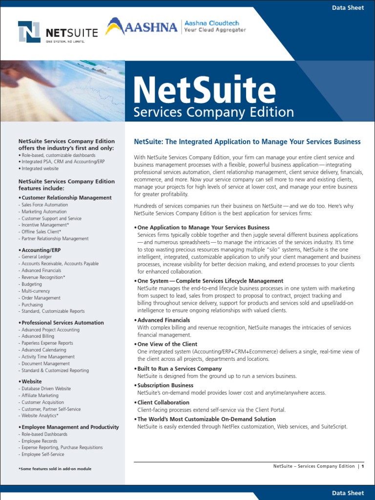 NetSuite for Service Business Management | PDF | Invoice | Customer ...