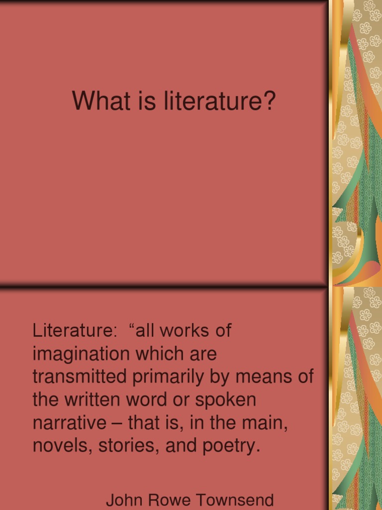 What Is Literature PDF Narration Narrative