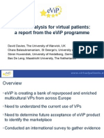 Needs analysis for virtual patients