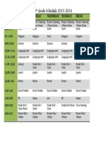 6th Grade Schedule 2013-2014