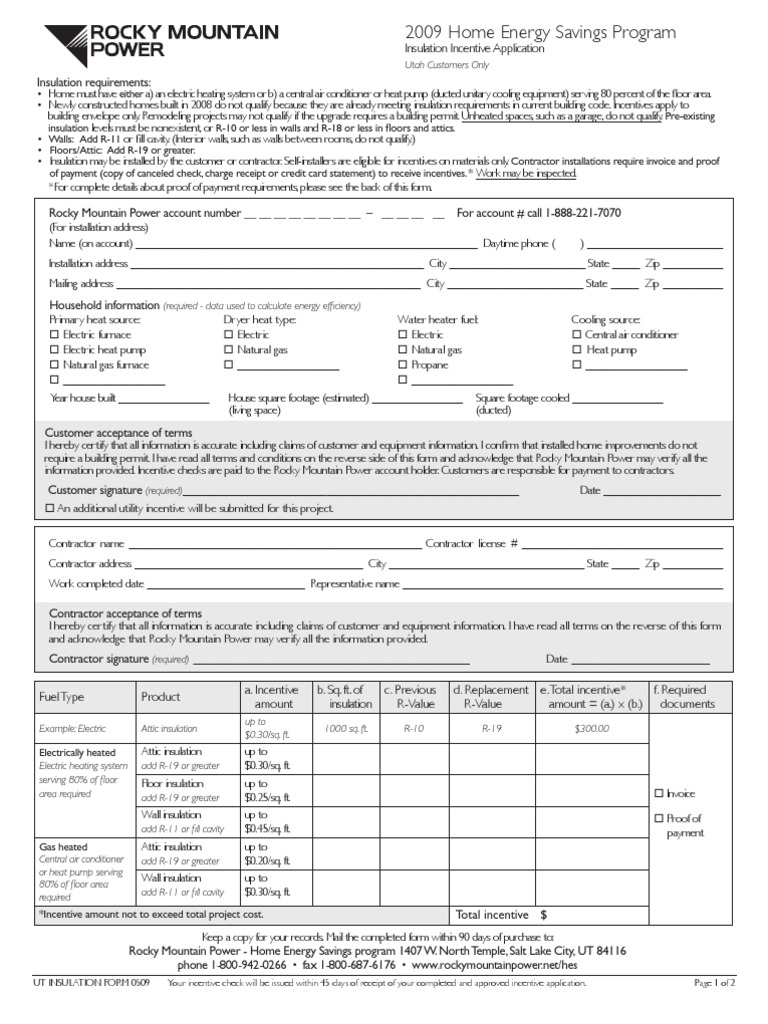 UTInsulation Form 09 | PDF | Building Insulation | Receipt
