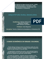 Arquitetura Rural Brasileira Fabiana Gabriela e Julia