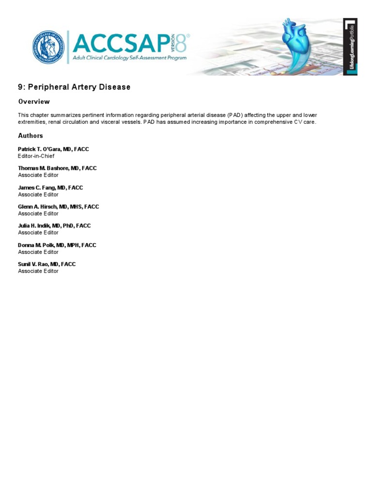 9 Peripheral Artery Disease | PDF