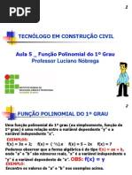 Prof. Luciano Nóbrega - aula Função 1º grau