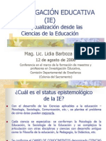 INVESTIGACION EDUCATIVA Conceptualizacion Desde Las Ciencias de La Educacion