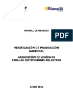 Verificacion de Produccion Nacional - Adquisicion de Vehiculos