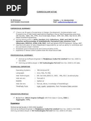 VSrinivas_CurriculamVitae