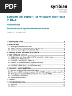 Download Symbian OS Support For Writeable Static Data In DLLs by Symbian SN16209115 doc pdf