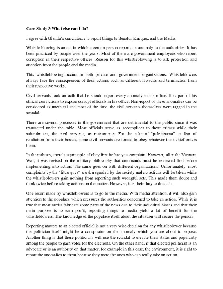 DLP Case Study3 | PDF | Whistleblower | Government Information