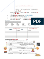 Countable and uncountable nouns