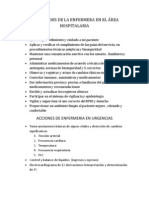 Actividades de La Enfermera en El Área Hospitalaria