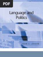 Download John E Joseph Language and Politics Edinburgh Textbooks in Applied Linguistics 2007 by ali007007007 SN162130175 doc pdf