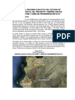 Analisis Del Resumen Ejecutivo Del Estudio de Impacto Ambiental Detaproyecto