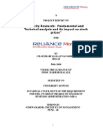 Equity Research Fundamental and Technical Analysis and Its Impact on Stock Prices With Reliance Money by Kailash Chaudhary