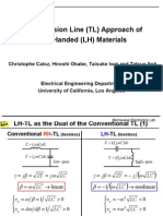 Transmission Line (TL) Approach of Left-Handed (LH) Materials