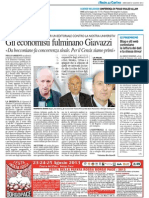 Gli Economisti Fulminano Giavazzi - Il Resto Del Carlino Del 21 Agosto 2013