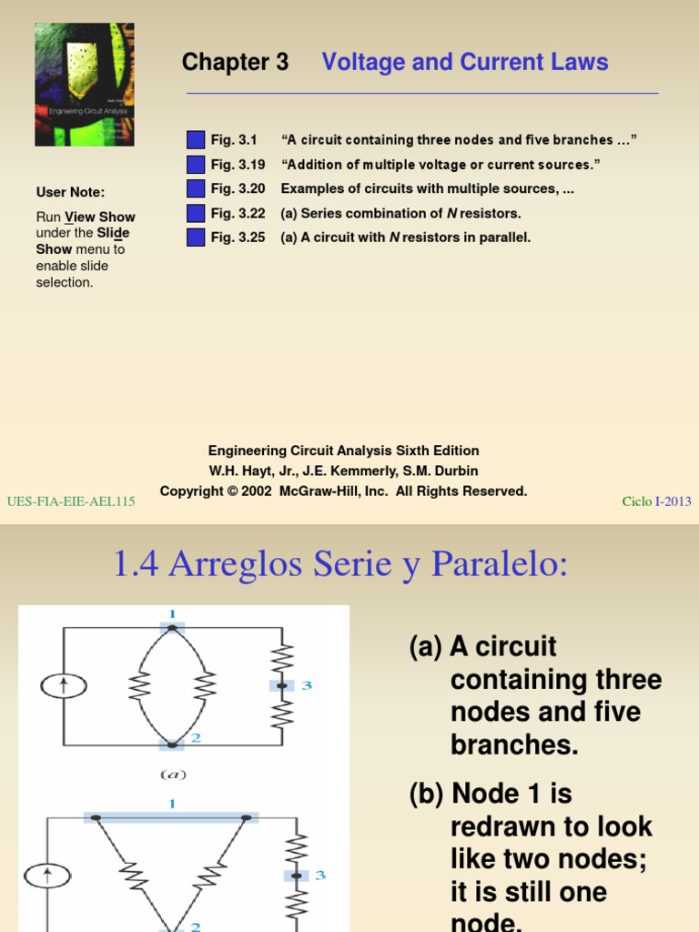 Voltage And Current Laws Run View Show Under The Slide Enable Slide Selection Network Analysis Electrical Circuits Electronic Circuits