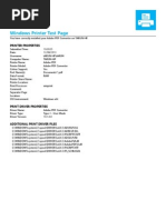 Windows Printer Test Page