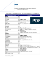 Enderecos e Contatos Do SERPRO Para Atendimento a Candidatos