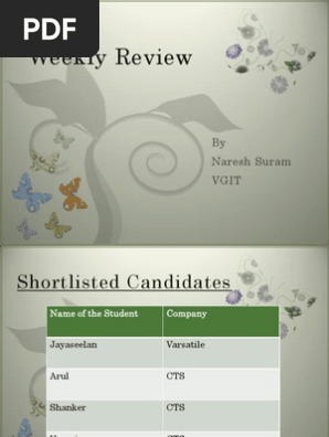 Weekly Review