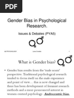 Gender Bias in Psychological Research