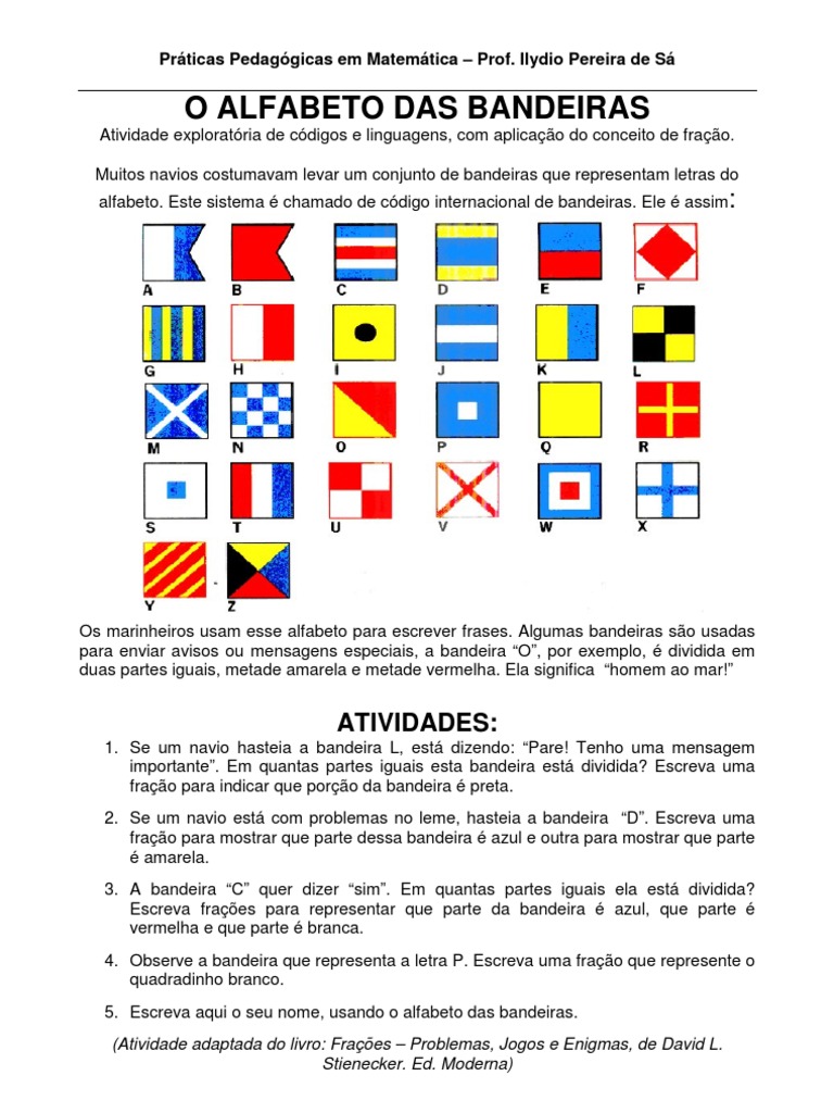 01 o Alfabeto Das Bandeiras PDF | PDF | Bandeira | Fração (Matemática)