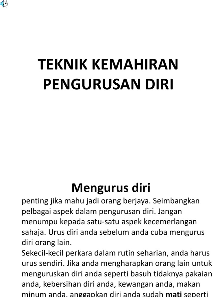 Pengurusan Diri Pdf