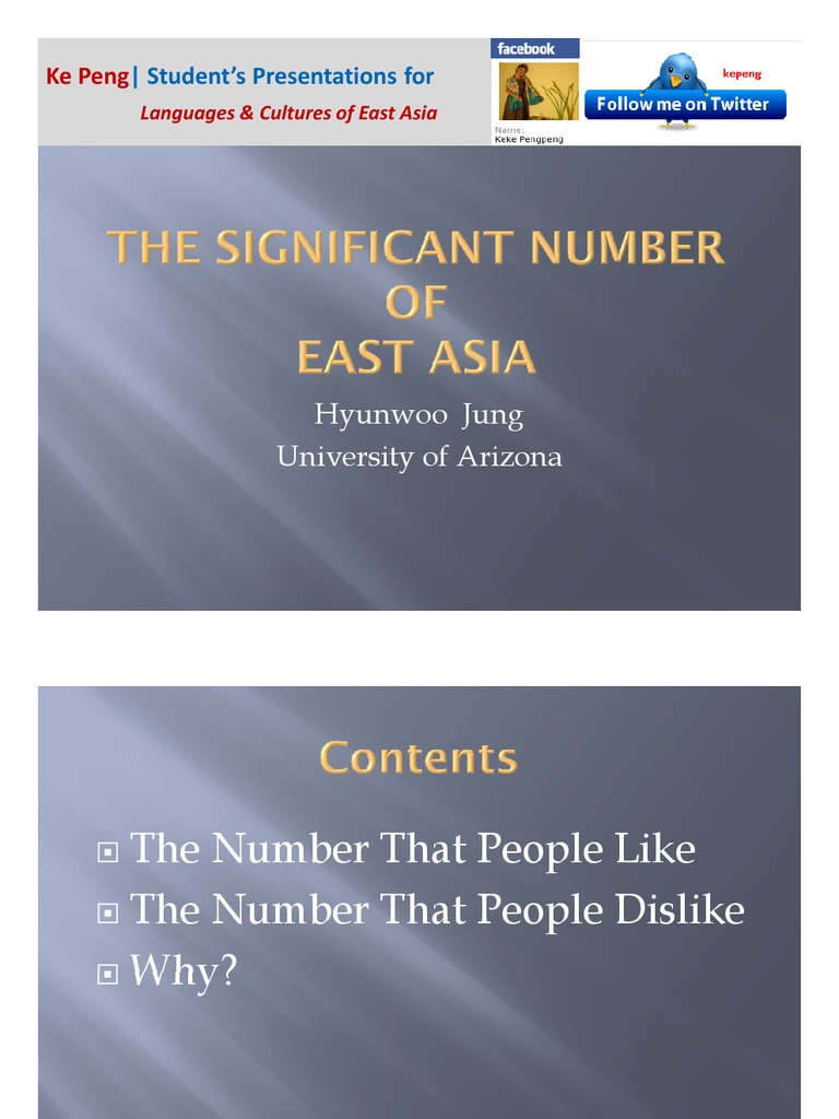 Significance of Numbers in East Asia | PDF | Korean Language | Korea