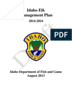 Idaho Fish and Game Elk Management Plan Draft 08.21.2013