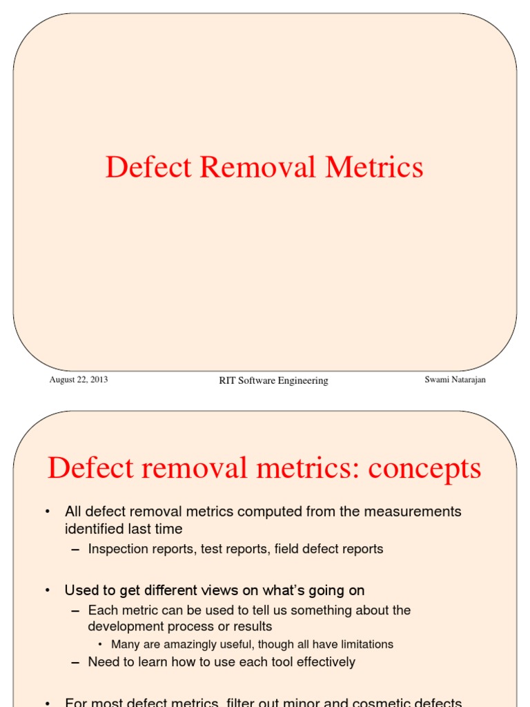 Defect Removal Efficiency Metrics | PDF | Software Bug | Unit Testing