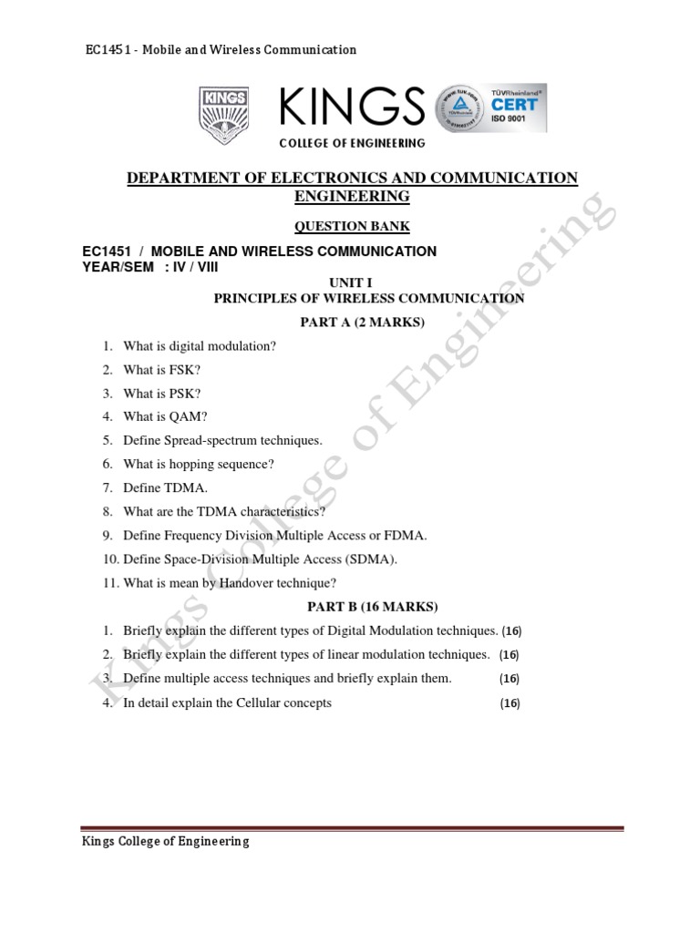 Mobile and Wireless | PDF | Channel Access Method | Wireless Ad Hoc Network