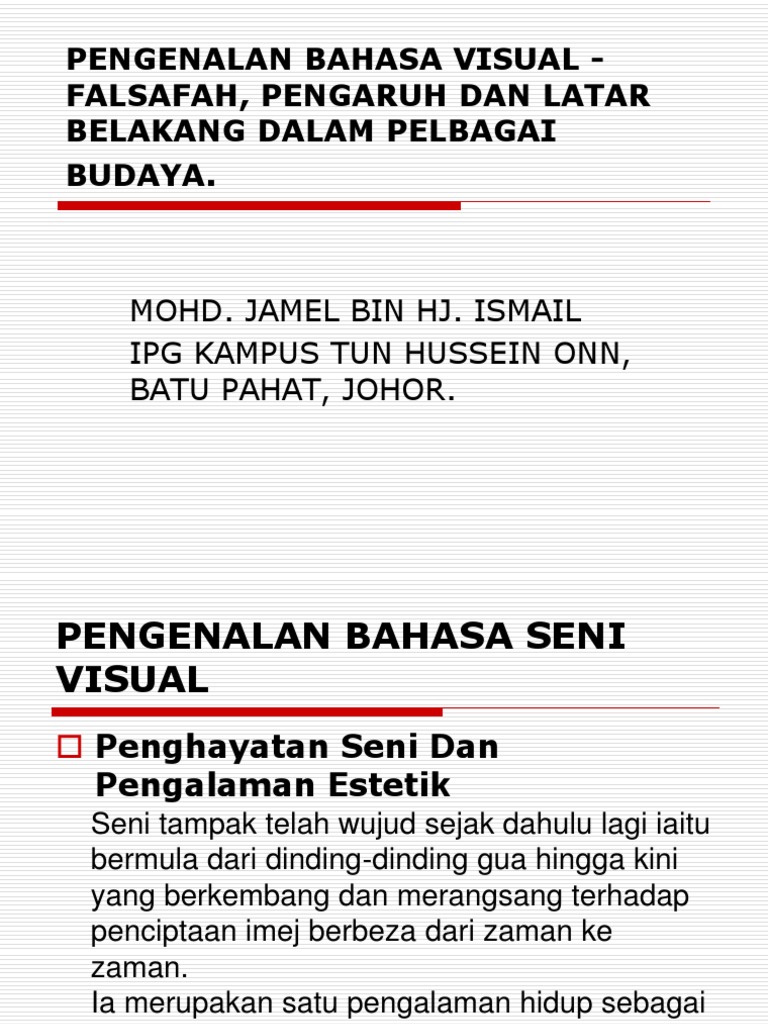Pengenalan Bahasa Visual dan Falsafah Seni | PDF